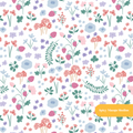 White Aimee Floral Seamless Pattern