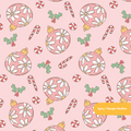 Pink Daisy Ornaments Seamless Pattern