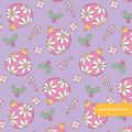 Purple Daisy Ornaments Seamless Pattern