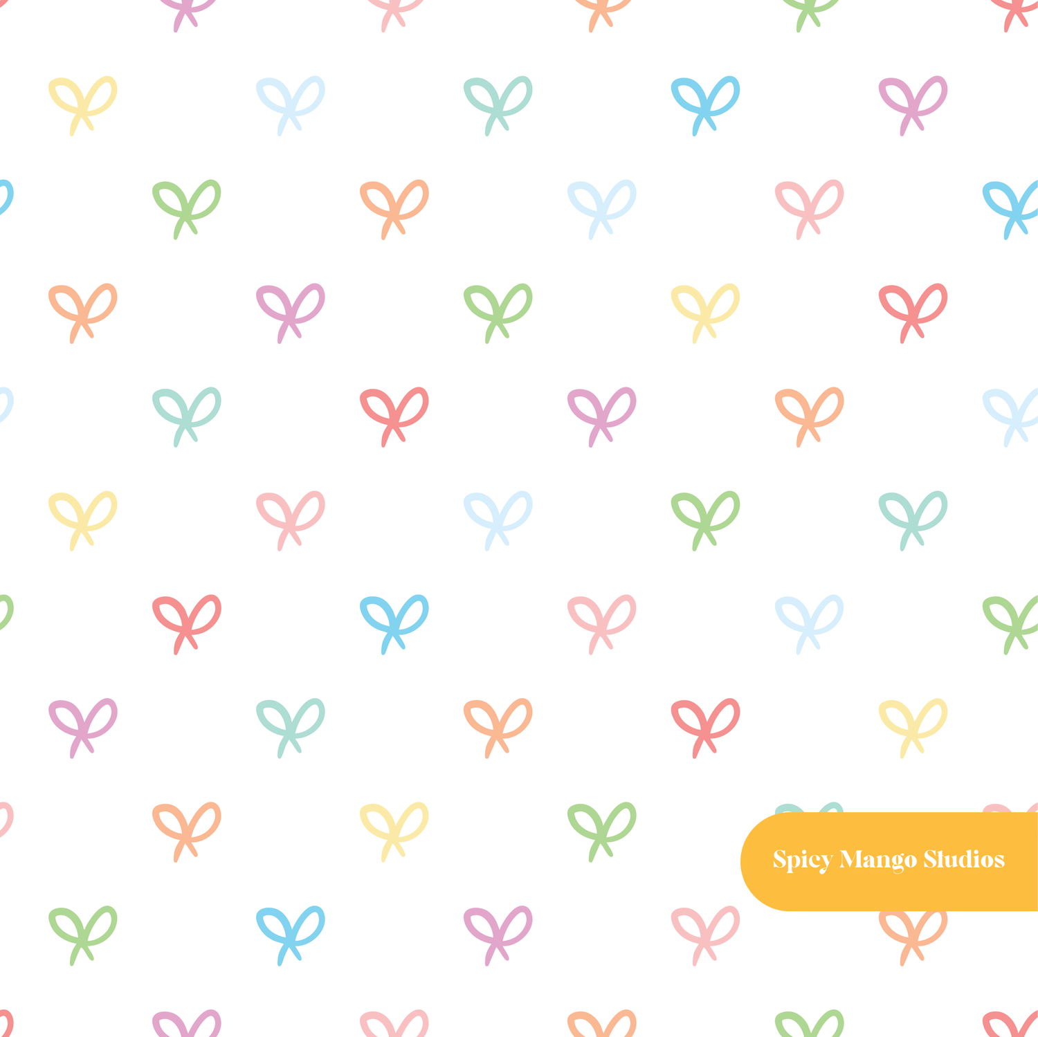Colorful Bows Seamless Pattern