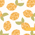 Neutral Disco Lemons Seamless Pattern