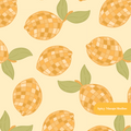 Yellow Disco Lemons Seamless Pattern