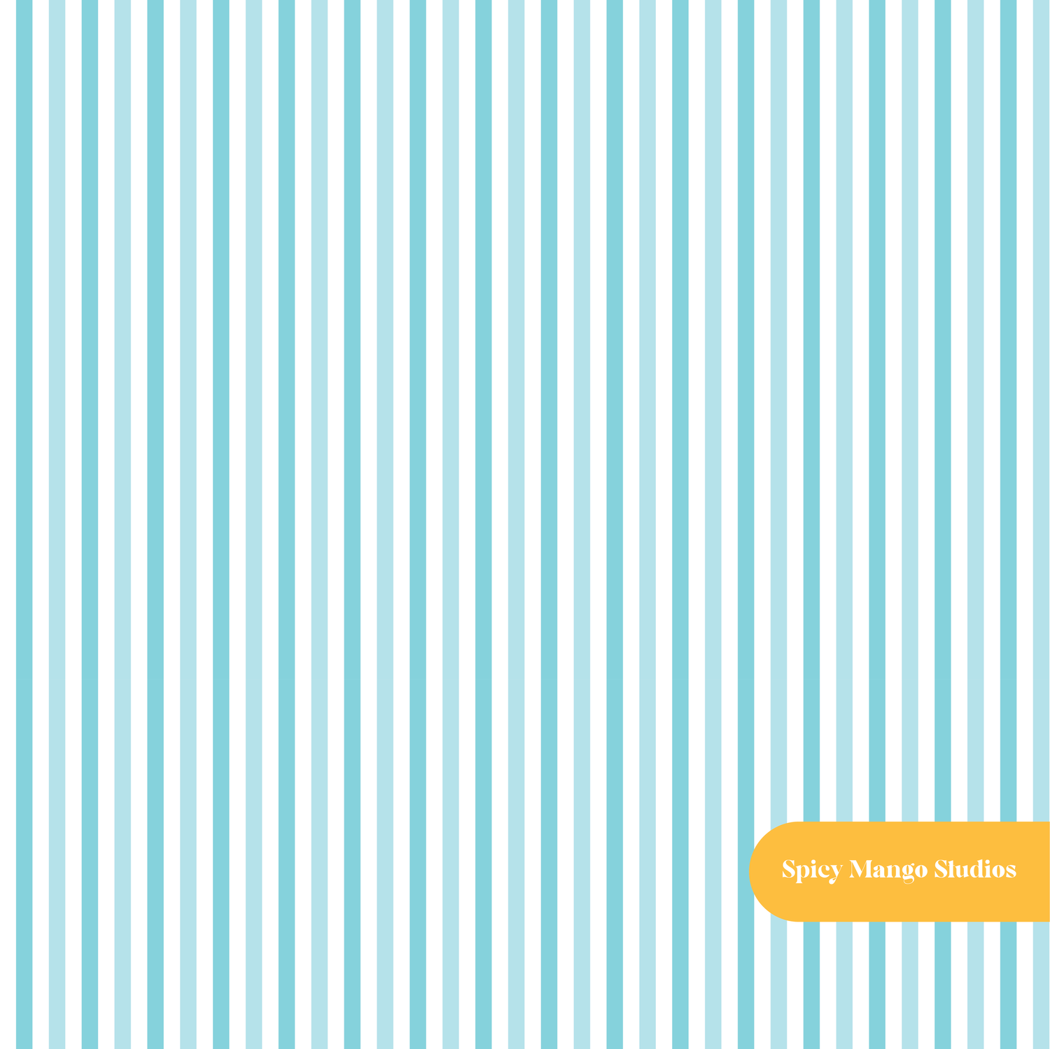 Aqua Darling Pinstripe Seamless Pattern