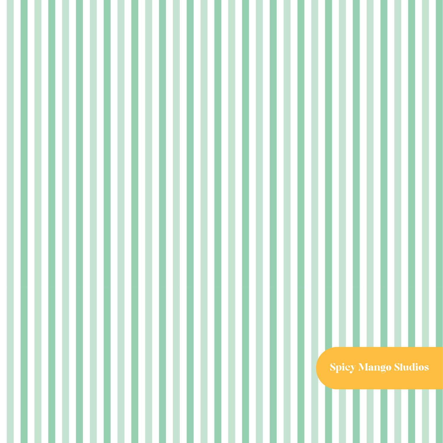 Green Darling Pinstripe Seamless Pattern