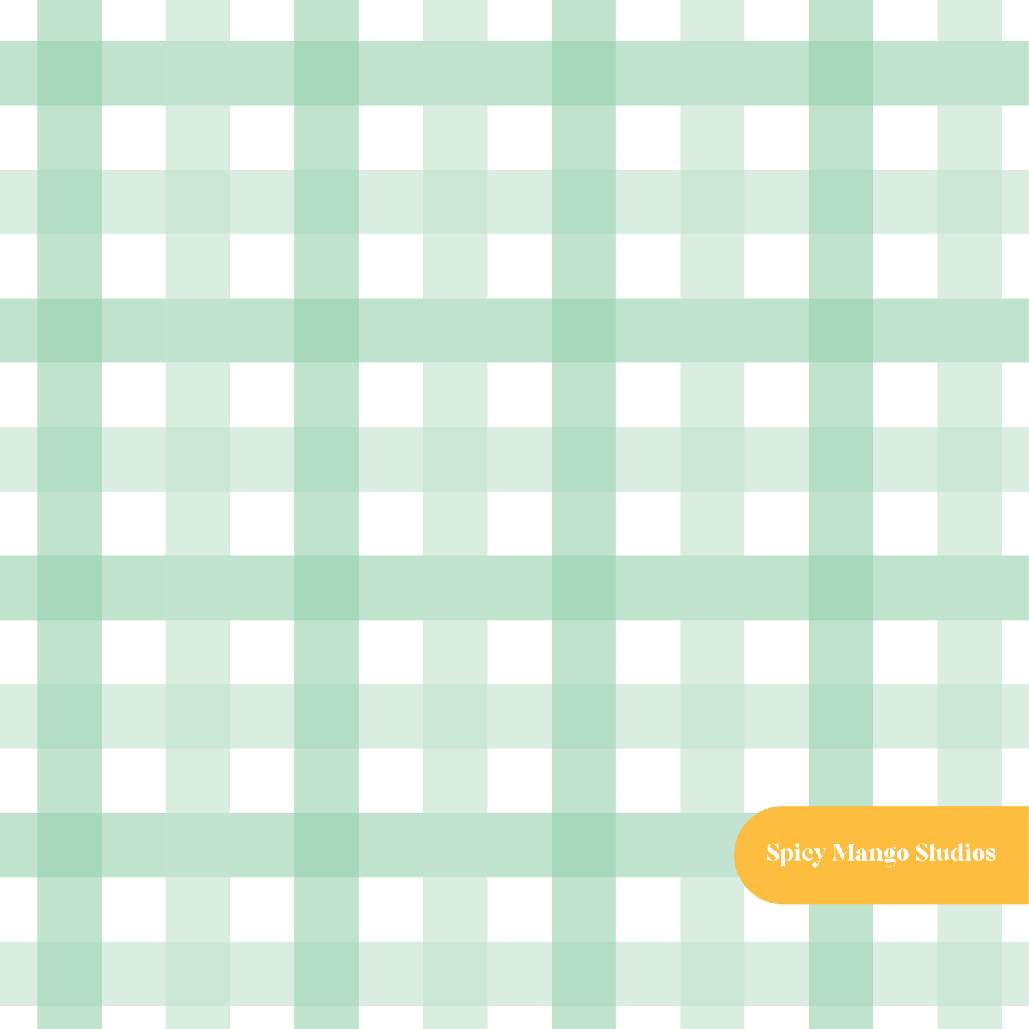 Green Darling Gingham Seamless Pattern