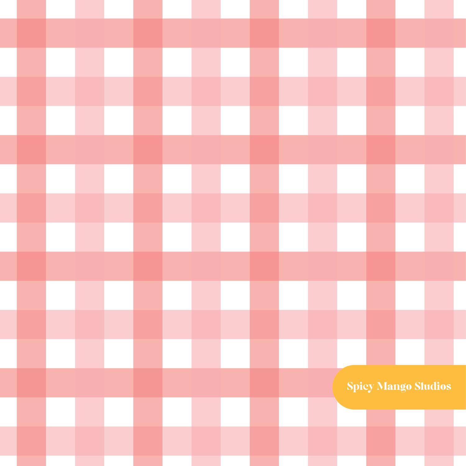 Red Darling Gingham Seamless Pattern
