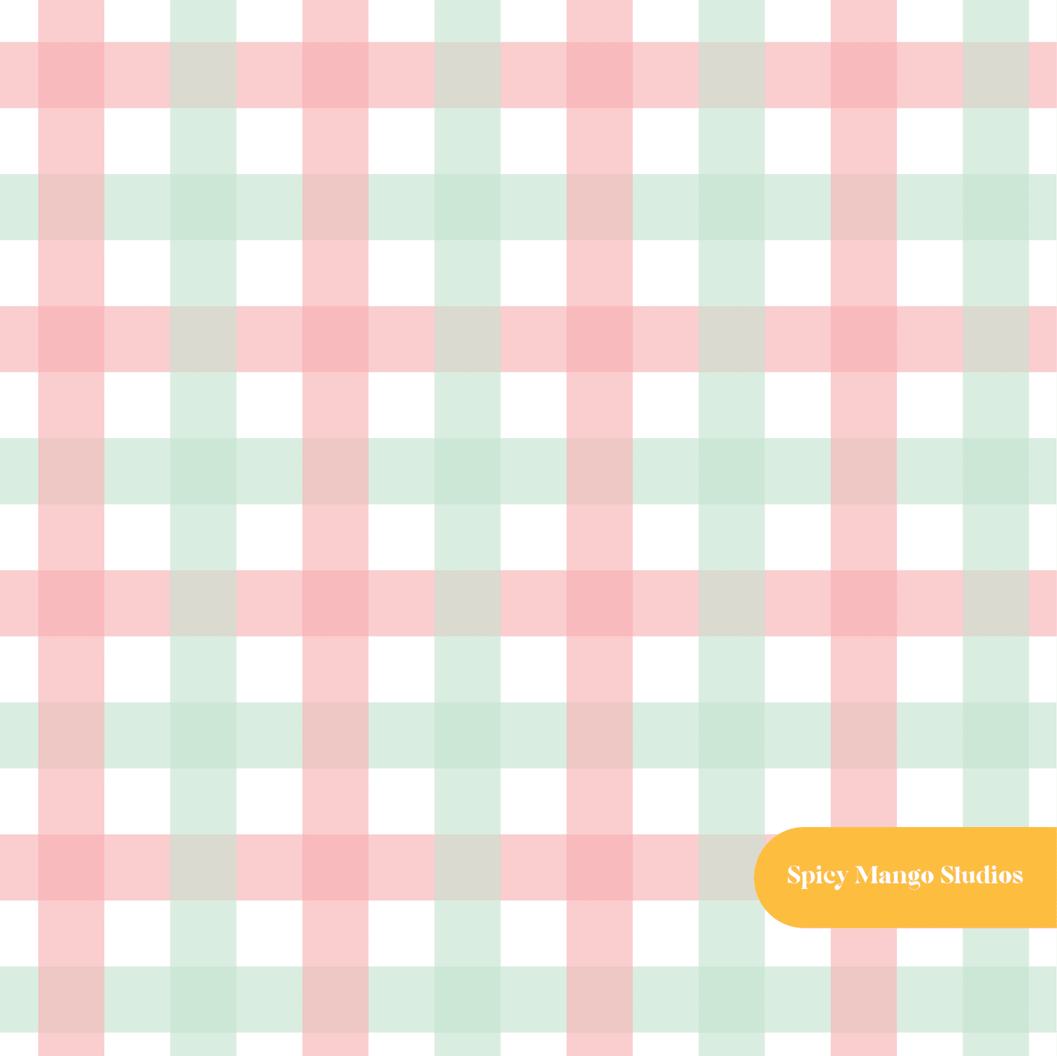 Red and Green Darling Gingham Seamless Pattern