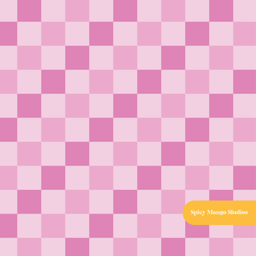 Berry Darling Checker Seamless Pattern