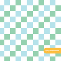 Aqua and Green Darling Checker Seamless Pattern