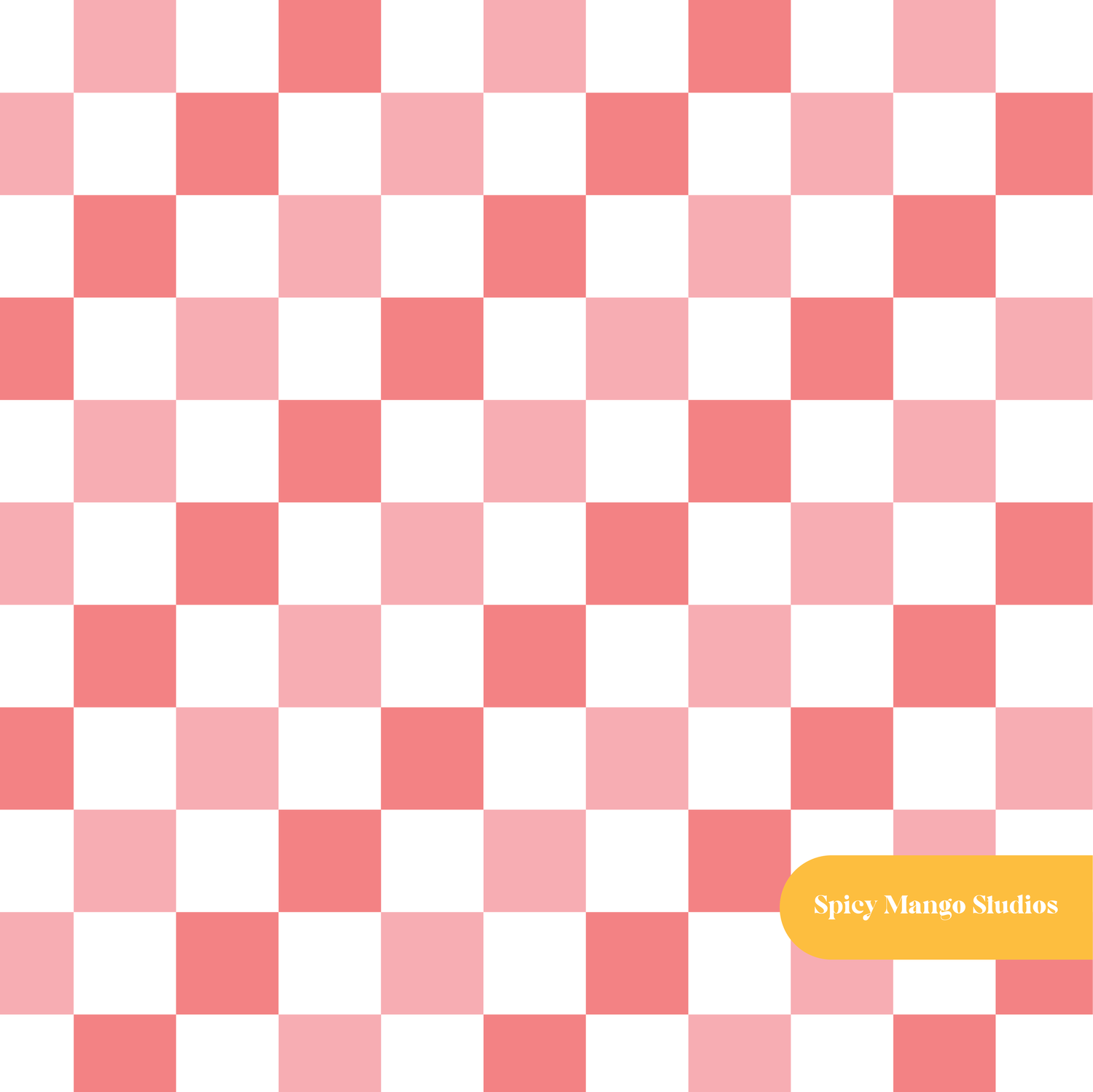 Red Darling Checker Seamless Pattern