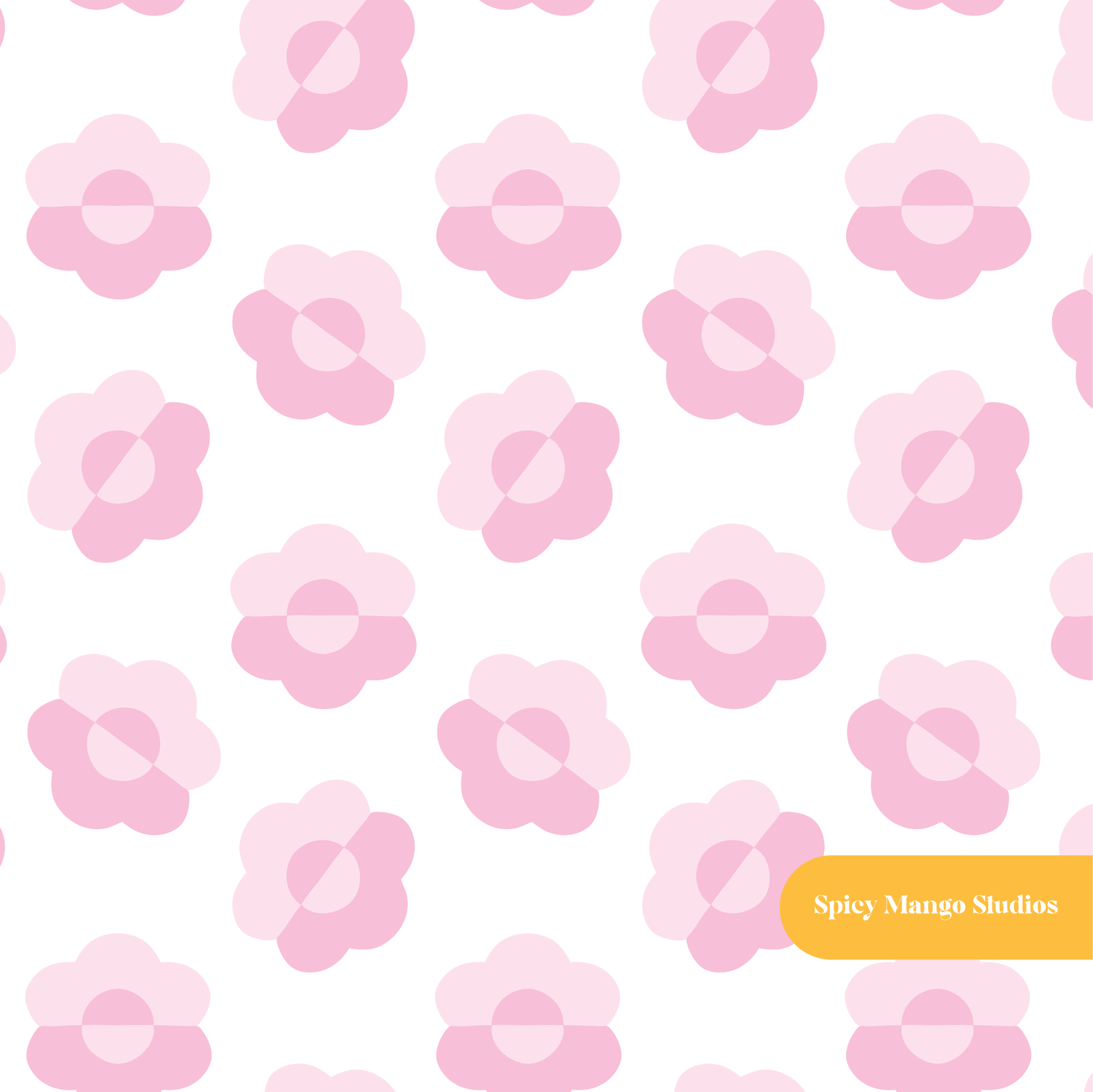 Pink Darling Floral Seamless Pattern