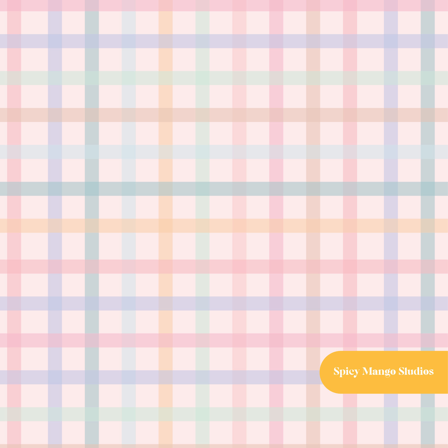 Pink Dream Gingham Seamless Pattern