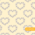 Pastel Yellow Daisy Hearts Seamless Pattern