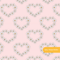 Pink Daisy Hearts Seamless Pattern