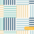 Navy and Aqua Dawson Stripe Seamless Pattern