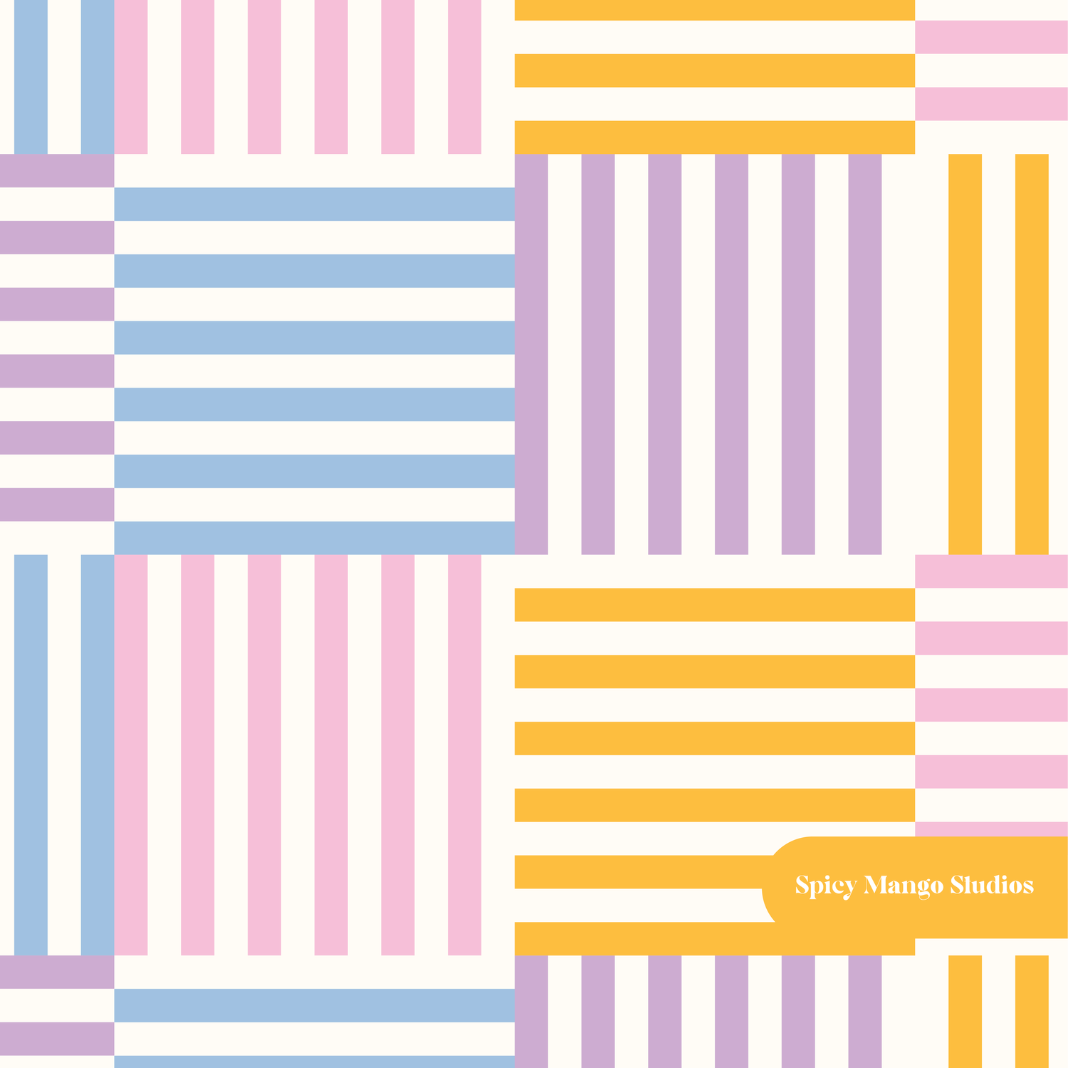 Pink and Purple Dawson Stripe Seamless Pattern