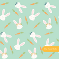 Pastel Sage Easter Bunny Seamless Pattern