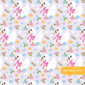 Lavender Elegant Swan Seamless Pattern