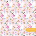 Pink Elegant Swan Seamless Pattern