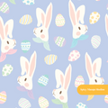 Periwinkle Easter Bunny Seamless Pattern