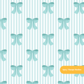 Aqua Fancy Bow Seamless Pattern