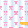 Pink and Blue Fancy Bow Seamless Pattern