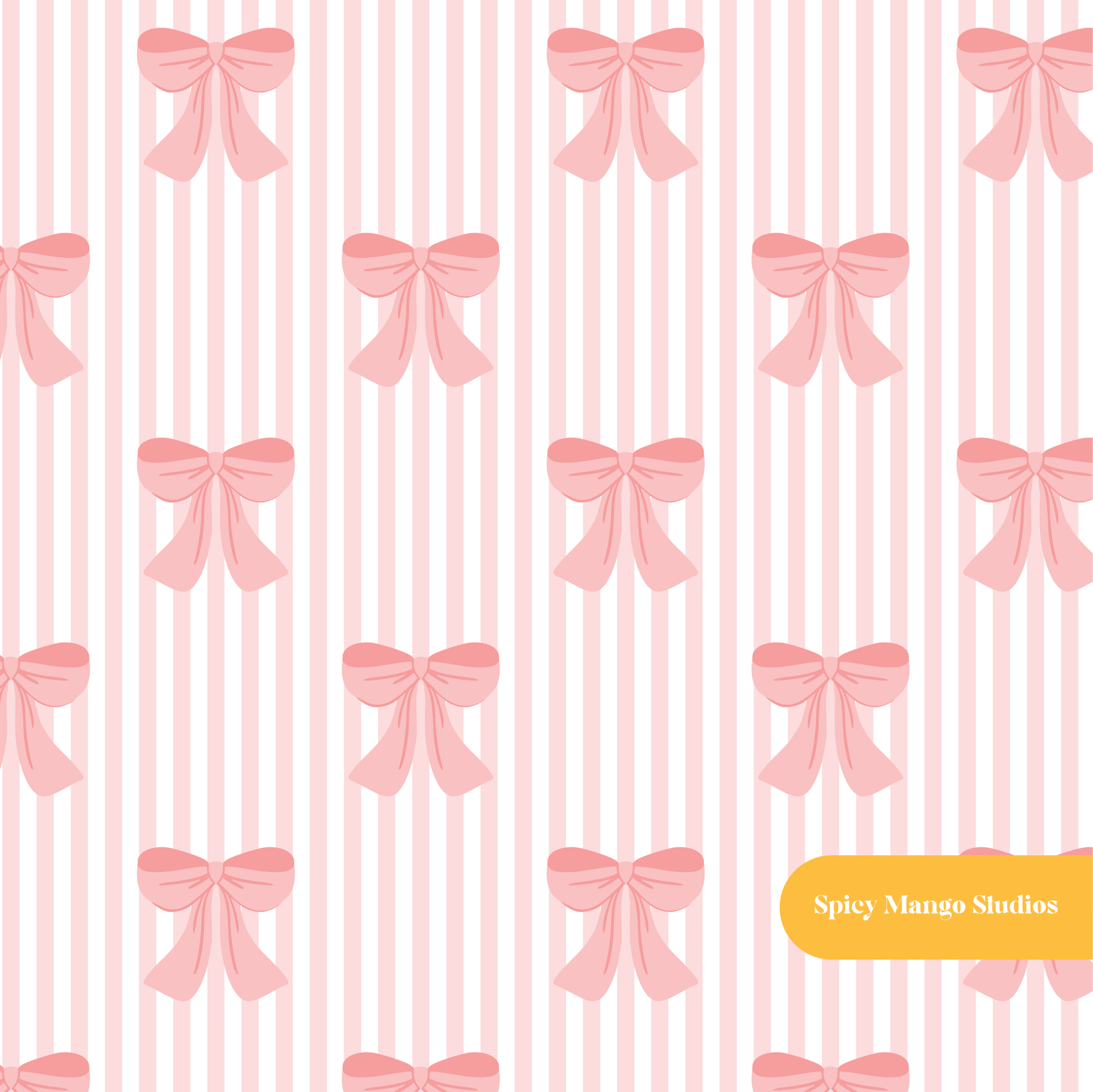 Pink Fancy Bow Seamless Pattern