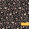 Black Fall Ditsy Floral Seamless Pattern