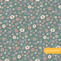 Fall Green Fall Ditsy Floral Seamless Pattern