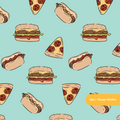 Green Foodie Seamless Pattern – Foodie & Kitchen Theme Digital Download