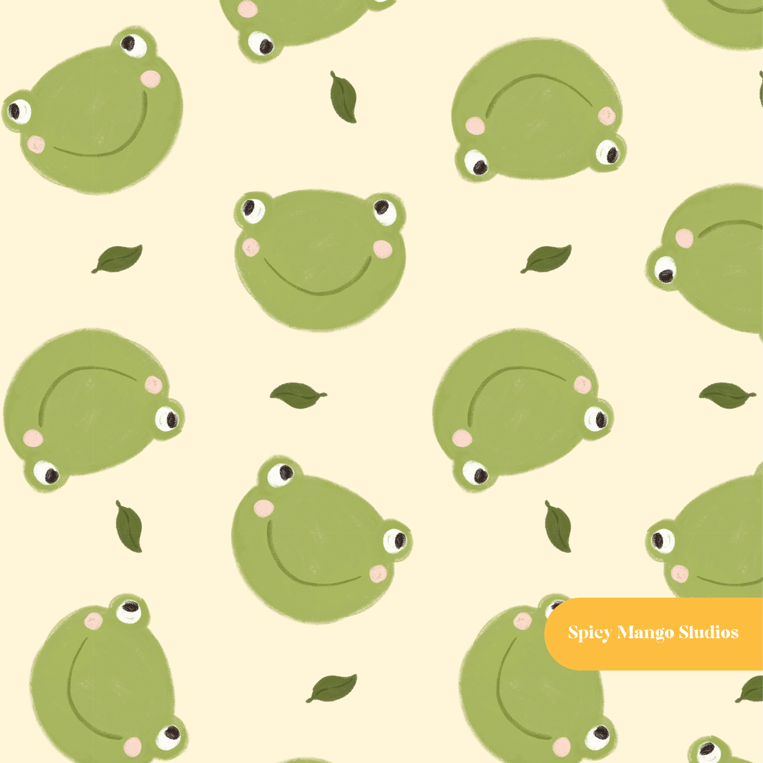 Neutral Froggy Seamless Pattern