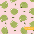 Pink Froggy Seamless Pattern