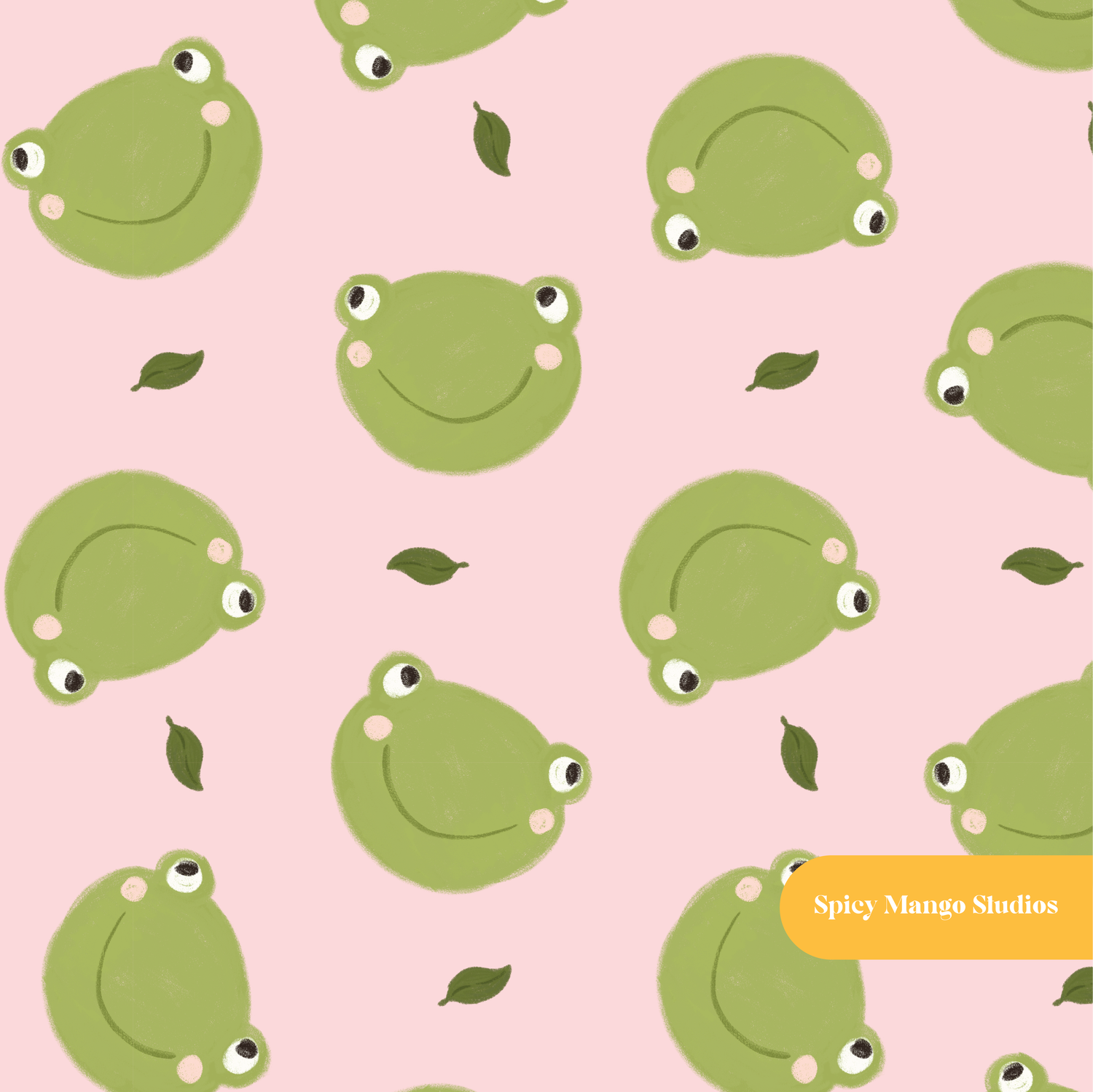 Pink Froggy Seamless Pattern