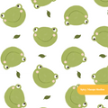 White Froggy Seamless Pattern