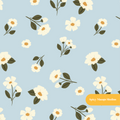 Light Blue Florence Floral Seamless Pattern