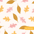 Neutral Fall Leaves Seamless Pattern – Digital Download