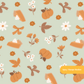 Sage Fall Pumpkin Medley Seamless Pattern