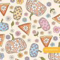 Neutral Flower Power Pumpkins Seamless Pattern