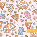 Pastel Pink Flower Power Pumpkins Seamless Pattern