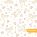 Beige Fruity Bows Seamless Pattern