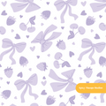Purple Fruity Bows Seamless Pattern