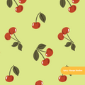 Lime Fun Summer Cherries Seamless Pattern – Digital Download