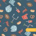 Navy Fun Football Seamless Pattern