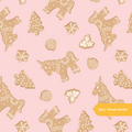 Pink Gingerbread Cookies Seamless Pattern