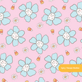 Pink Ghosty Floral Seamless Pattern