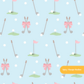 Light Blue Golf Adventures Seamless Pattern – Digital Download