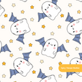 Off White Ghost Bats Seamless Pattern
