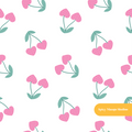 Pink Groovy Cherry Seamless Pattern