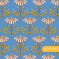 Blue Grace Floral Seamless Pattern