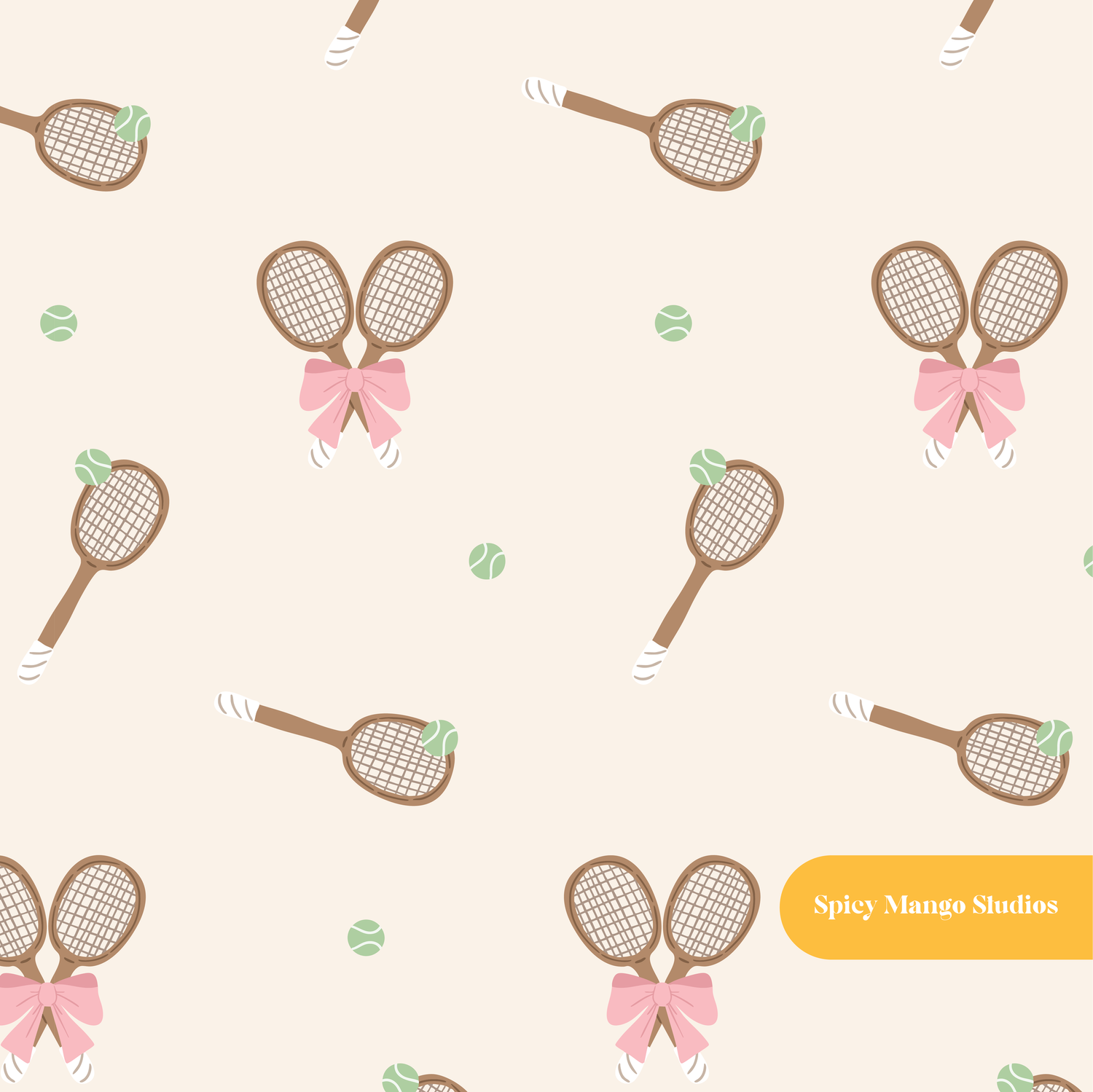 Neutral Game Set Match Seamless Pattern – Digital Download